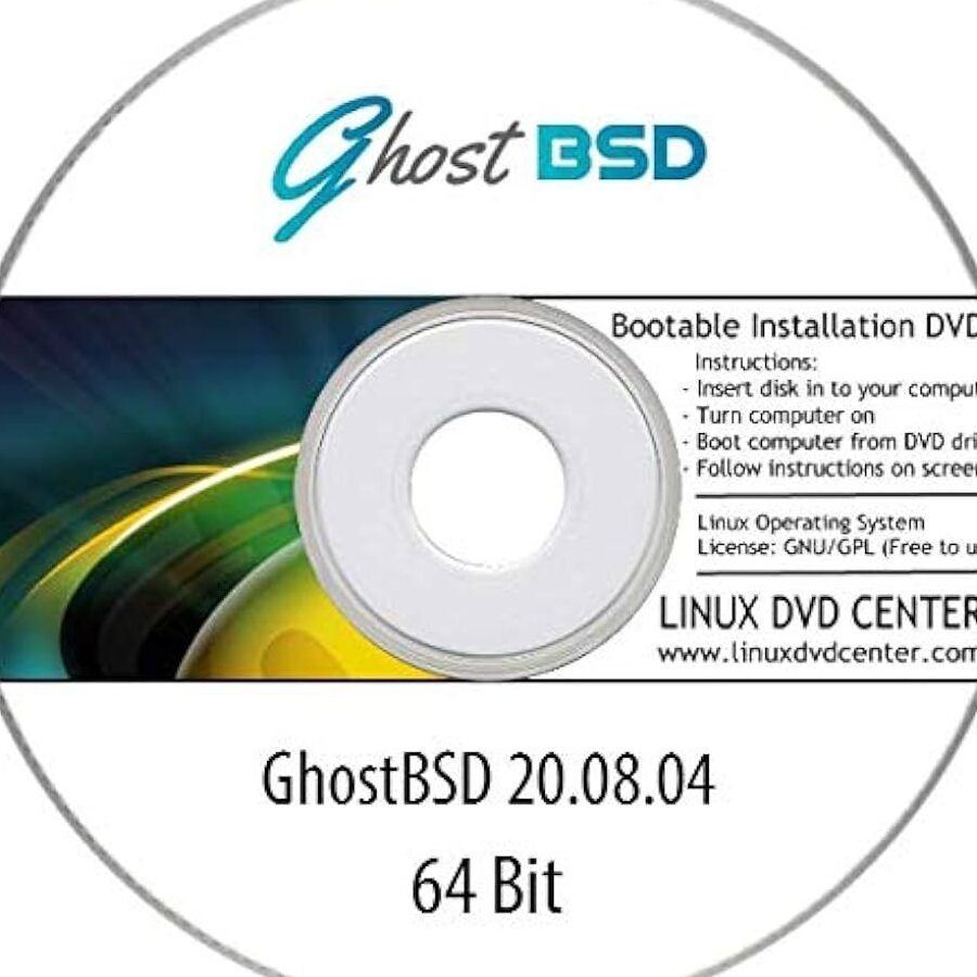 GhostBSD Desktop Linux Live Standard 20.08 (64Bit) - Bootable Linux  Installation DVD